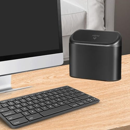 Car Trash Can Bin,Car Garbage Can,1 Black with A Roll of Garbage Bag,Push-Button Switch