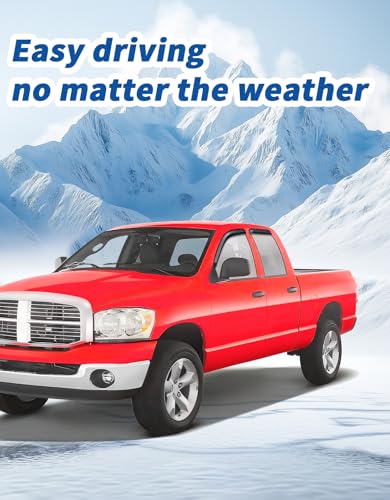 Tape-on Rain Guards Fit for Dodge Ram 1500 Quad Cab 2002-2008&Ram 2500/3500 2003-2009 Extended Cab Window Rain Guard Extra-Thick Deflectors Truck Window Vent Visors Shades Car Accessories - size: 2002-2008 Ram 1500 Quad Cab&2003-2009 2500/3500