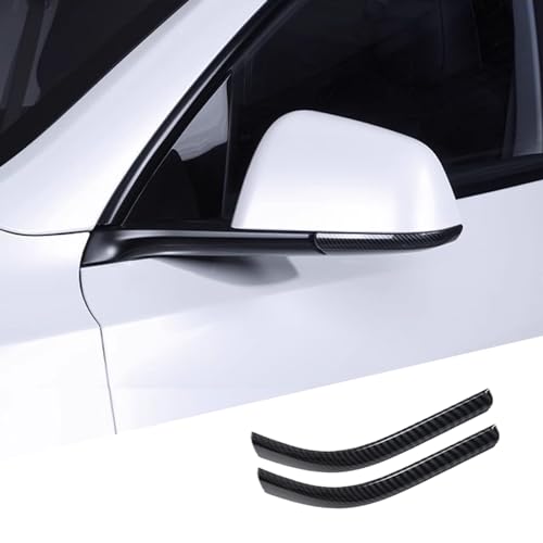 Side Mirror Trim Strip for Tesla Model 3, fit for Tesla 3 Exterior Accessories (Glossy Carbon Fiber Pattern, Model 3) - color: Glossy Carbon Fiber Pattern, size: Model 3