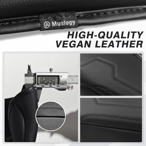 Muslogy Center Console Armrest Cover Fit for Chevy Silverado & GMC Sierra 2019-2026 Accessories, Comfort Armrest Pad Console Lid Cushion Vegan Leather Regular Thick(Split Bench Seat Console ONLY) - size: 1) 19-25 |Silverado & Sierra| Jump Seat, Regular