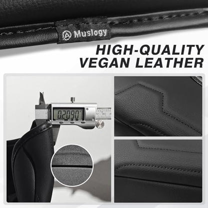 Muslogy Center Console Armrest Cover Fit for Chevy Silverado & GMC Sierra 2019-2026 Accessories, Comfort Armrest Pad Console Lid Cushion Vegan Leather Regular Thick(Split Bench Seat Console ONLY) - size: 1) 19-25 |Silverado & Sierra| Jump Seat, Regular