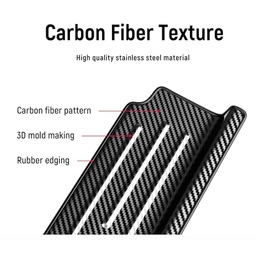YOJOJOCO Door Sill Guards Compatible with Jeep Wrangler JL JLU 2018-2026 & Gladiator JT 2020-2026 Accessories Stainless Steel Material Carbon Fiber Texture Front and Rear Door Sill Protector - size: 4-Door (Carbon Fiber Texture)