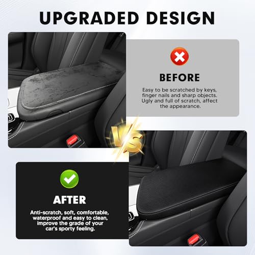 Autorder 2PCS Center Console Cover for 2022 2023 2024 2025 NX 250/NX 350/NX 350h/NX 450h+ Accessories Gear Shift Knob Cover Anti-Scratch Leather Armrest Cover&Shift Knob Cover - size: 2PCS 2022-2025 Lexus NX