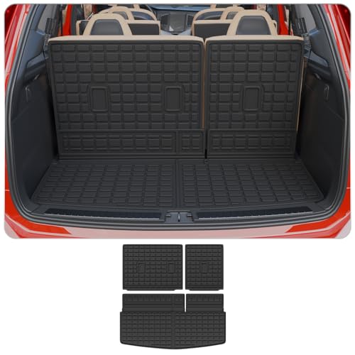 Cargo Mat Compatible with 2018-2024 Ford Expedition Lincoln Navigator (Not for Max or L Models) Cargo Liner Trunk Liner 2023 Expedition 7&8 Seats Accessories (Trunk Mat+Backrest Mats) - style: For Ford Expedition | 2018-2024