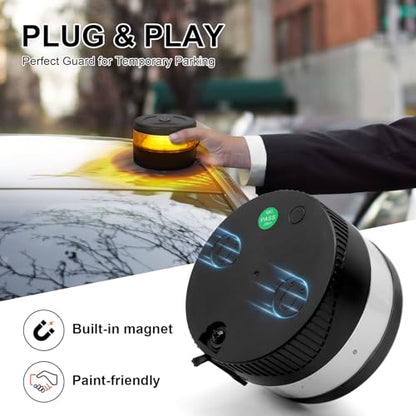 Magnetic Wireless Beacon Light, USB-C Rechargeable LED Strobe Lights for Truck, Mini Portable Flashing Emergency Safety Warning Light for Postal Car Plowing Tractor UTV Golf Cart IP67 Waterproof Amber