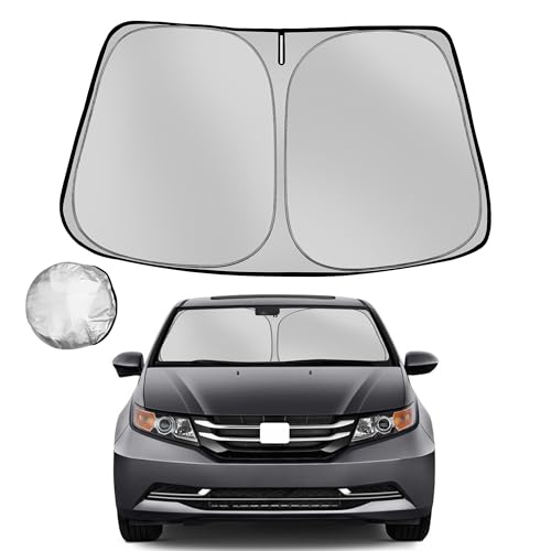 Windshield Sun Shade for 2011-2017 Honda Odyssey(Not Fit Touring Elite) Minivan Foldable Sunshade for Front Window Blocks UV Rays and Heat Automotive Interior Protector Custom Fit Accessories - size: for 2011-2017 Honda Odyssey