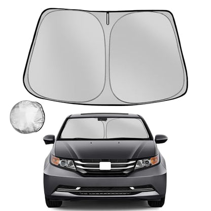 Windshield Sun Shade for 2011-2017 Honda Odyssey(Not Fit Touring Elite) Minivan Foldable Sunshade for Front Window Blocks UV Rays and Heat Automotive Interior Protector Custom Fit Accessories - size: for 2011-2017 Honda Odyssey