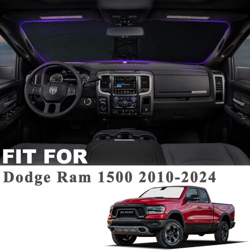 2026 Upgrade Front Windshield Sunshade Fit for Dodge RAM 1500 2010-2025 2026 Foldable Car Shade Automotive Windshield Sunshades for Dodge RAM 1500 Accessories |Keeps Your Vehicle Cool| - size: Fit for Dodge RAM 1500 2010-2025
