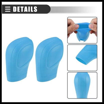 Universal Car Gear Shift Cover Comfortable Handbrake Shifter Cover, Anti-Slip, Silicone, Blue, 2 Pcs Durable Material