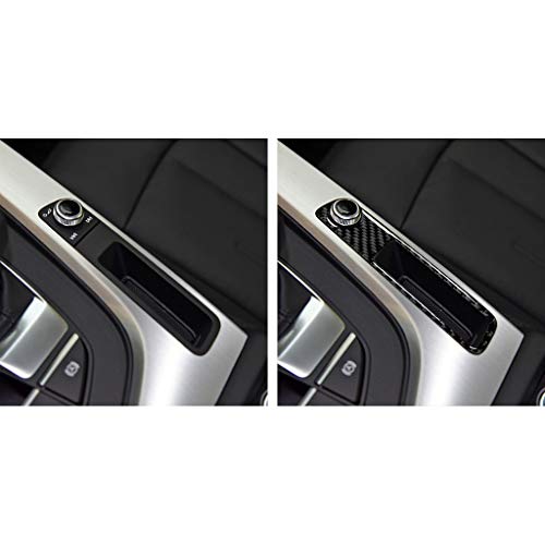 NVCNX Real Carbon Fiber Compatible with Audi B9 A4 S4 2017-2025 / A5 S5 RS5 2018-2025 2019 2020 2021 2022 2023 2024 Car Center Console Volume Control Panel Cover Sticker Interior Trim Accessories 1PC - color: Console Volume Control Panel
