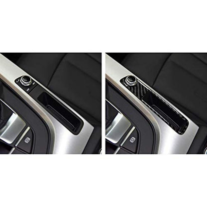 NVCNX Real Carbon Fiber Compatible with Audi B9 A4 S4 2017-2025 / A5 S5 RS5 2018-2025 2019 2020 2021 2022 2023 2024 Car Center Console Volume Control Panel Cover Sticker Interior Trim Accessories 1PC - color: Console Volume Control Panel