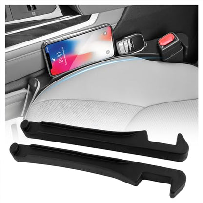 3 in 1 Car Seat Gap Filler Organizer,2PCS Multifunctional Car Seat Gap Plug with Storage Slot & Hook Function,Anti-Drop Cars Gaps Seats Filler Cars Clutter Catcher for SUVs Trucks