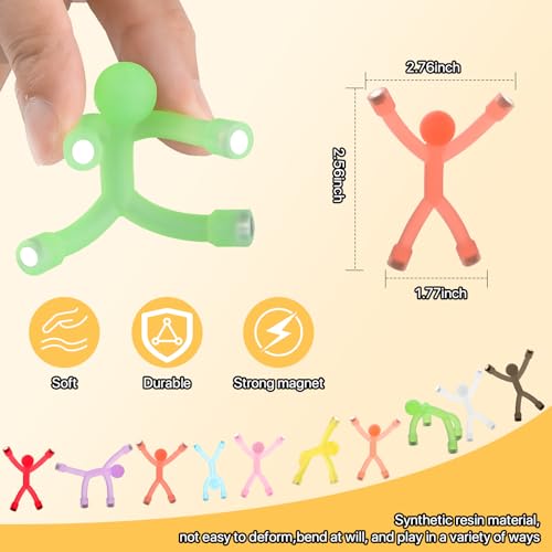 Magnetic Travel Toys for Toddlers Kids, Fidget Toys Airplane Car Travel Activities Essential,Road Trip ‌Sensory Toy Magnet People Men,Gifts Toys for 3 4 5 6 7 8 Year Old -10PCS - style: Translucent-10