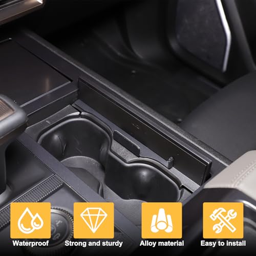 for Hummer EV SUV Pickup Accessories Cup Holder Insert Organizer,Cup Holder Expander for Car, Cup Holder Pocket Organizer,Designed for Things Like Phones and Glasses for 2022-2024 2025+ (Black)