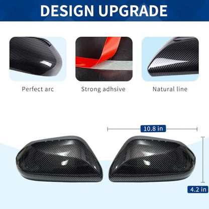 Side Mirror Cover Compatible with Toyota (Camry 2018-2025, OEM Style-Carbon Fiber Pattern) - size: Oem Style-carbon Fiber Pattern