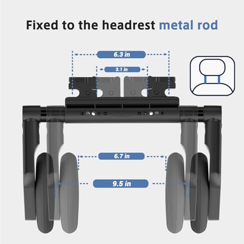 Car Headrest Pillow, 4-Way Adjustable Car Headrest,Thickened Memory Foam Road Pal Headrest, Neck Support Pillow, U- Shaped Design, Travel Car Sleeping,Suitable for Kids and Adults - color: Black