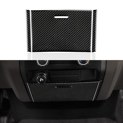 Youtaiche Car Center Console Bottom Storage Box Panel Carbon Fiber Decal Sticker Interior Trim Cover for Ford F150 2009 2010 2011 2012 2013 2014 Accessories (Style B) - color: Console Bottom Storage Box, B
