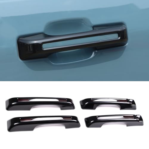 TOYCIDFG Car Door Handle Cover Trim Compatible with Ford Maverick 2022 2023 2024 2025, Car Exterior Decoration Accessories (Black - 4 pcs) - color: Black - 4 pcs
