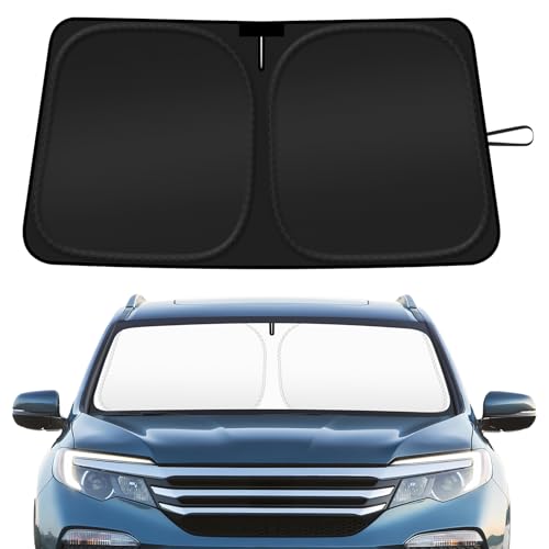 Car Windshield Sun Shade Compatible with 2016-2024 2025 2026 Honda Pilot Accessories Sunshade Custom Foldable Windshield Sun Visor - size: For 2016-2026 Honda Pilot