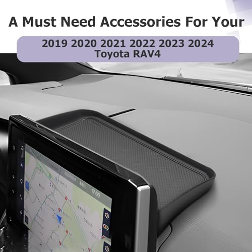 LUWU 2025 RAV 4 Dashboard Storage Tray Compatible with Toyota RAV 4 2019-2022 2023 2024 2025 Center Console Display Box Hidden Tray Behind Screen 2025 RAV 4 Accessories - color: 2019-2025 RAV 4 Dash Tray