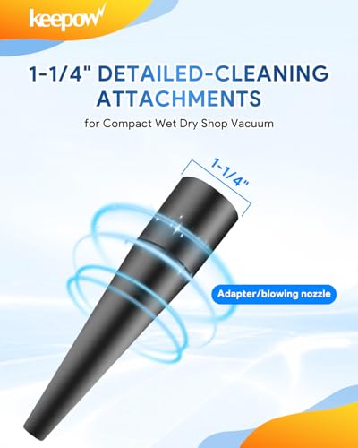 KEEPOW Micro Cleaning Nozzle Kit, 1-1/4" Detailed Cleaning Vacuum Attachments Vacuum Accessories for Compact Wet Dry Shop Vacuum, 6 Pieces - size: 6 Pack