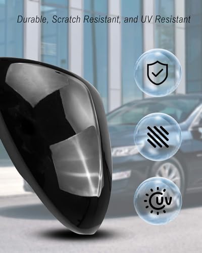 Left Driver Side View Mirror Cover Cap Trim Shell Fits for Chevrolet Chevy Cruze 2017 2018 2019, ABS Side Mirror Cap Replacement - size: Left Driver Side