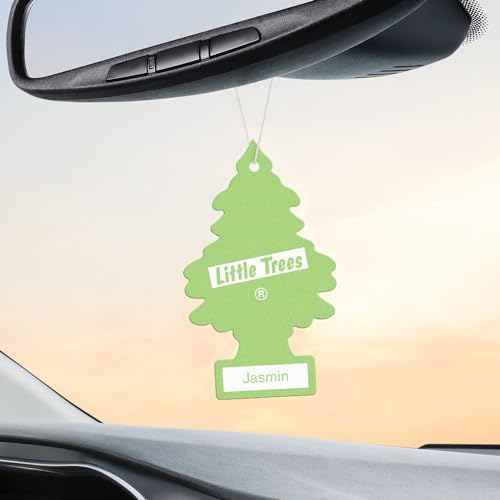 LITTLE TREES Car Air Freshener | Hanging Tree Provides Long Lasting Scent for Auto and Home | 24 Air Fresheners |Jasmine - color: Jasmin