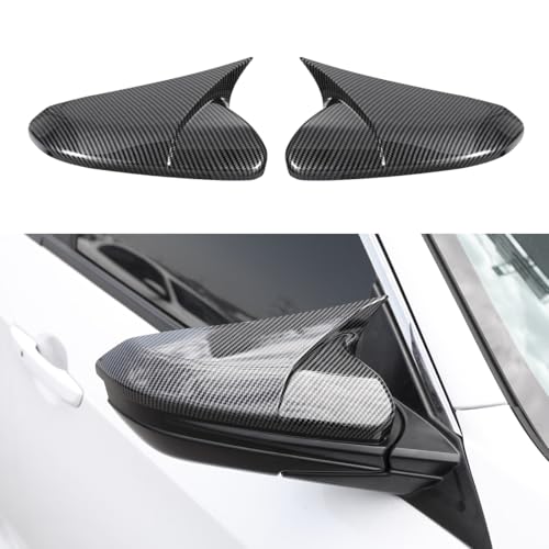 YINGTUU for Honda Civic 10th Gen 2016-2021 Accessories Ox Horn Rearview Mirror Cover Trim Protector Cap ABS Carbon Fiber - color: Ox Horn Rearview Mirror Cover Trim