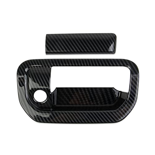 crosselec Carbon Fiber Trunk Rear Door Handle Trim Cover for 2017-2024 Honda Ridgeline