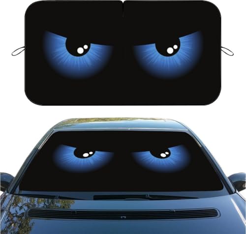 Blue Eyes Car Windshield Sun Shade, Foldable Reflective Sunshade for Front Window, UV & Heat Blocking, Interior Protector, Universal Fit for SUV Sedan Truck, 59" x 31.5" - color: color 4