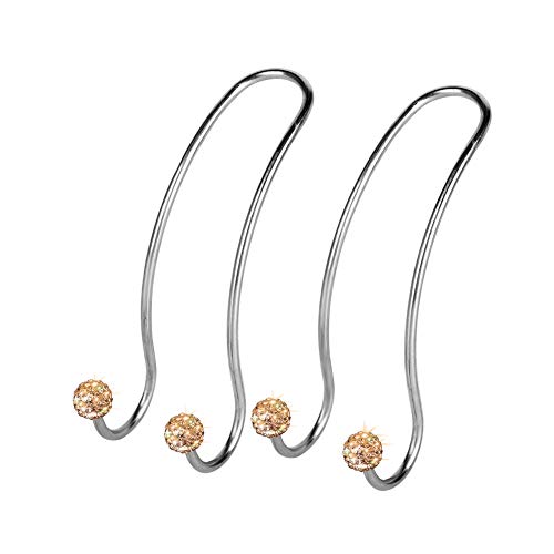 SAVORI Auto Hooks Bling Car Hangers Organizer Seat Headrest Hooks Strong and Durable Backseat Hanger Storage Universal for SUV Truck Vehicle 2 Pack (Gold) - color: Gold