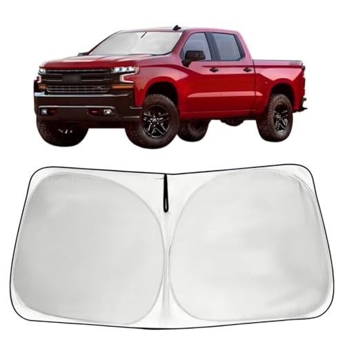 Windshield Sun Shade for 2019-2026 Chevy Silverado 1500, Custom Fit Car Front Window Sunshade for Chevy Regular/Crew/Double Cab 2Dr 4Dr, Foldable Sun Visor, UV Heat Blocking Keep SUV Cool - size: Z3 for 2019-2026 Chevy Silverado 1500