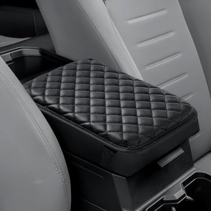 JOYTUTUS Center Console Cover Compatible with 2016-2025 Tacoma & 2025 4Runner & 2005-2021 Frontier, Leather Armrest Cover for Car, Middle Console Cover Lid, Car Arm Rest Cover Pad Cushion - size: 11.02" x 8.27"