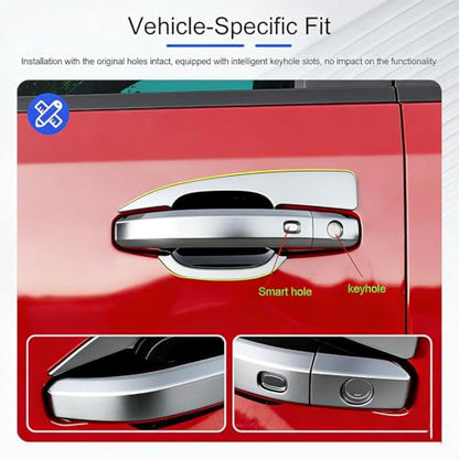 12Pcs Exterior Door Handle Cover Front Rear Driver & Passenger Side and Door Bowl Compatible with 2019-2025 Chevy Silverado GMC Sierra 1500 20-25 2500 3500 (Chrome) - color: Chrome