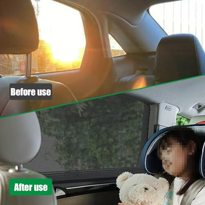 2PCS Car Window Shades, Car Window Covers, UV Protection Mesh Side Car Window Sun Shades, Automotive Window Accessories Stretchy Side Windows Car Shade Suitable for Vehicles (Rear Window)