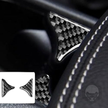 Real Carbon Fiber Center Armrest Water Cup Holder Divider Compartment Trim Panel Cover Interior Trim Sticker Cover Accessories Compatible with Benz CLA C117 2014-2018 GLA X156 2015-2019 Black - A - color: Center Armrest Water Cup Holder Divider Panel - a