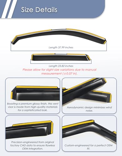 in-Channel Window Rain Guard for Mazda CX-5 2017-2026 CX5 Rain Guards Side Window Visors Low Profile Vent Visor Window Deflectors Vent Shades Car Accessories - size: Fit for 2017-2026 Mazda CX-5