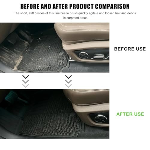 Car Carpet Cleaning Brush, 8.5-Inch Tire Cleaner Scrub Brushes with Stiff Bristles, Wheel Hub Scrub Brush Exterior Washing Supplies for Sedan SUV Truck, Car Accessories (Blue) - color: Blue