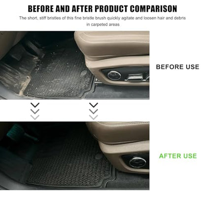 Car Carpet Cleaning Brush, 8.5-Inch Tire Cleaner Scrub Brushes with Stiff Bristles, Wheel Hub Scrub Brush Exterior Washing Supplies for Sedan SUV Truck, Car Accessories (Blue) - color: Blue