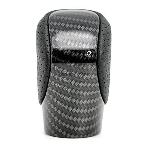 Gear Shift Knob Shifter for Lexus ES GS GX is NX RC RX 200t 300 350 3450h 450hL 350L (Punched Black Leather/Carbon Pattern) - color: Punched Black Leather / Carbon Pattern