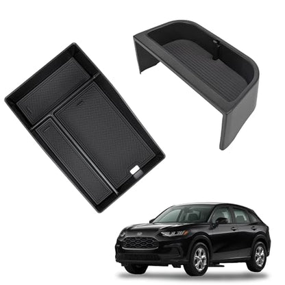 Center Console Organizer Compatible with 2023-2026 Honda HR-V Interior Accessories, Armrest Tray＆Dashboard Storage Organizer Box, Fits both Honda HRV 7-inch and 9-inch Screen