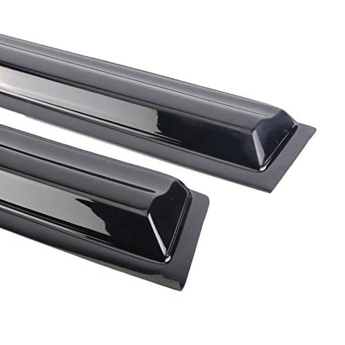 Window Visor Wind Window Tape-On Deflectors for 2011-2021 Jeep Grand Cherokee Rain Guards 4 Pcs 94252 - size: 2011-2021 Jeep Grand Cherokee black