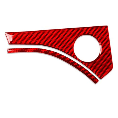 Real Red Carbon Fiber Car Driver Side Engine Start Button Side Panel Sticker Auto Interior Trim Compatible with Ford Explorer(U625) XLT/Limited/ST/Platinum/Platinum Hybrid 2020 2021 2022 2023 - color: Engine Start Button Side Panel