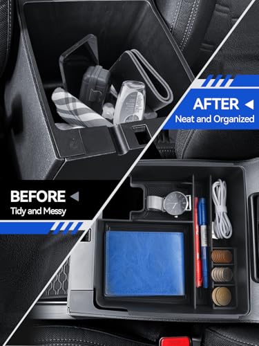 for Frontier Center Console Organizer 2022 2023 2024 2025 Frontier Accessories Armrest Tray Middle Storage Box Insert Container Durable ABS Plastic - size: for 2022-2026 Nissan Frontier