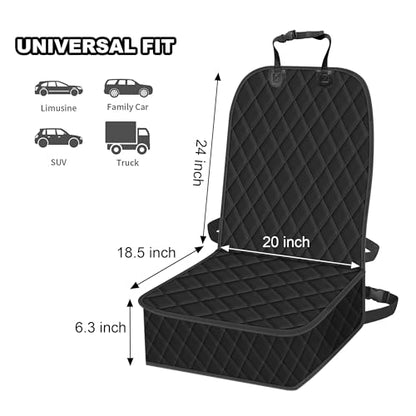 Femuar 2 Packs Car Front Seat Cover for Dogs, Waterproof Pet Car Seat Protector, Nonslip Scratch-Proof Dog Seat Cover for Cars, Trucks & SUVs - color: 2 Pack-Black