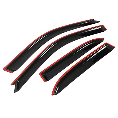 Window Visor Compatible with 2001-2005 Lexus Is300 4 Door, Slim Style Acrylic Smoke Tinted Sun Rain Wind Guards Shield Vent by IKON MOTORSPORTS, 2002 2003 2004