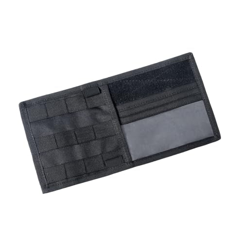 Car Molle Visor Panel Organizer, Car Sun Visor Organizer Tactical Storage Holder Pouch, Nylon Sunshade Pocket with Velcro Strap for Pen Card Sunglass, Visor Accessories for Car SUV Truck - color: Black