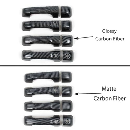 Car Accessories Fit for Dodge Ram 1500 2024 2023 2022 2021 2020 2019 Door Handle Cover Trims (Matte Carbon Fiber with Smart Hole) ABS 8PCS - color: Matte Carbon Fiber With Smart Hole
