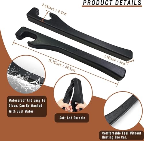 Car Seat Gap Filler Set of 2, Premium Interior Car Accessories, Multifunctional Car Storage Solution with Non-Slip Design, Fits Most Vehicles (Blacker) - color: Blacker