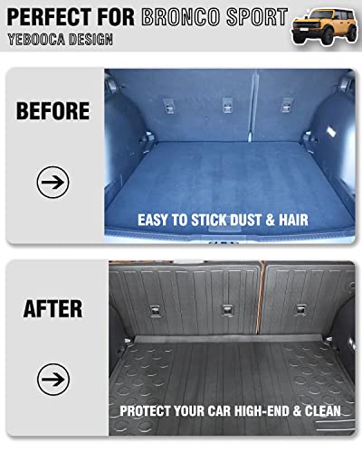Cargo Liner Compatible with 2021-2025 Ford Bronco Sport Trunk Mat Back Seat Cover Protector(Backrest+Trunk Mat) - size: For 2021-2025 Ford Bronco Sport